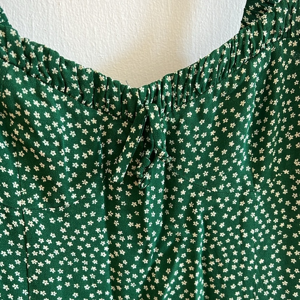 Reformation Green Printed Mini Dress - Picture 5 of 6